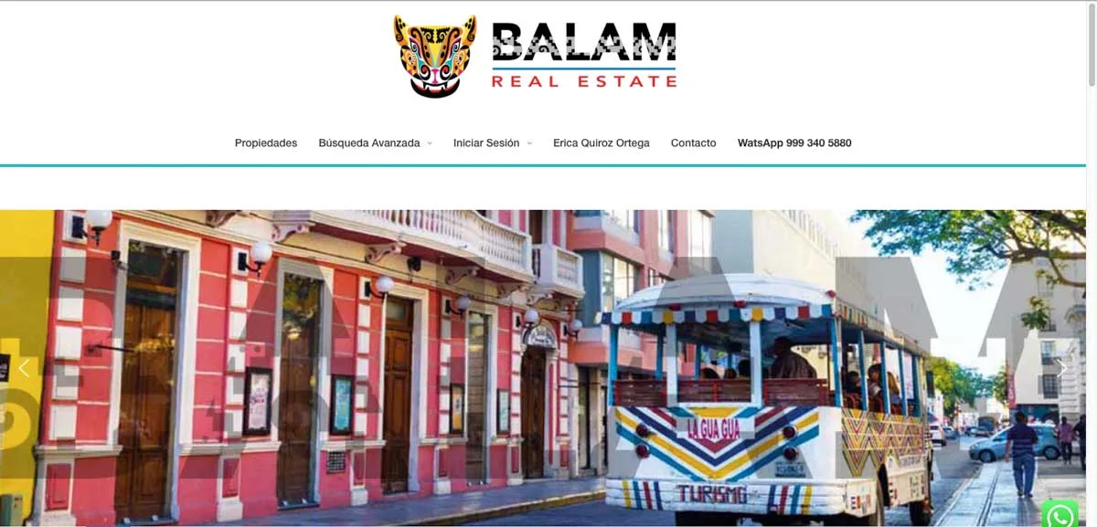 Sitio Web Balam Real States