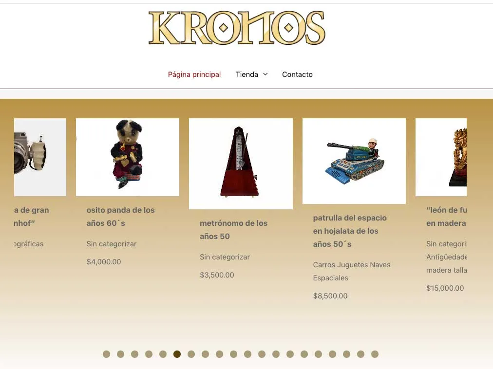 Página Web Kronos