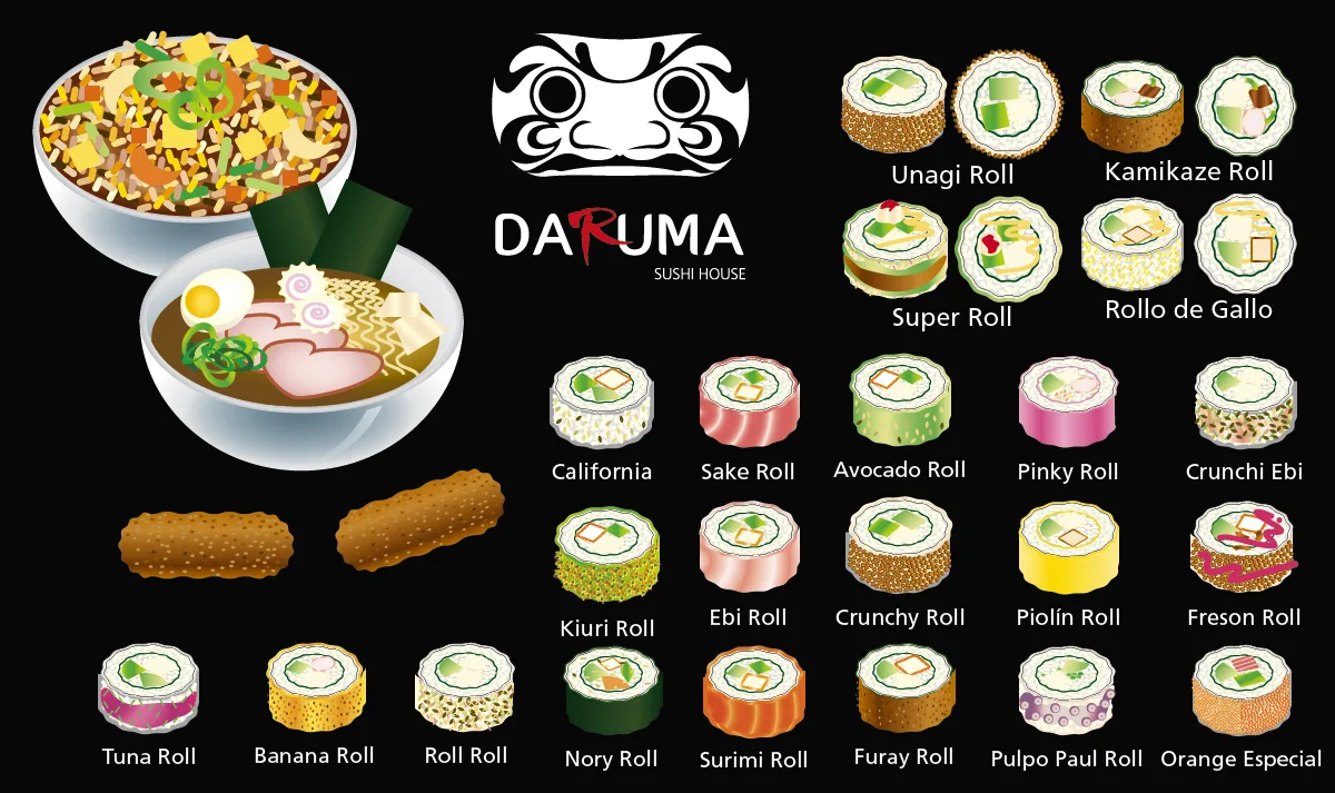 Ilustración Daruma Sushi House