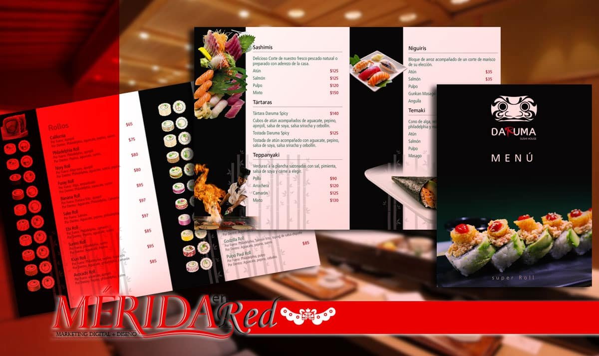 Merida Menu Diseño de menús para restaurantes En Mérida Yucatán | Mérida en Red